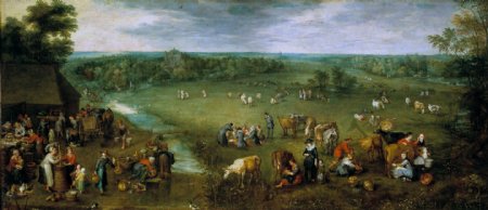 BruegheltheElderJanLavidacampesina161525画家古典画古典建筑古典景物装饰画油画