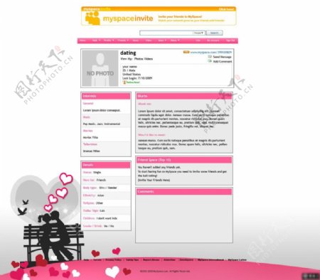 情人节促销网页模板设计