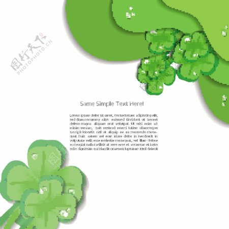 绿色动感线条鲜花水珠水滴图片