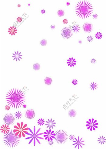 粉紫色系花纹用于信纸设计