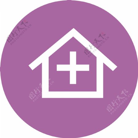 紫色房子图标