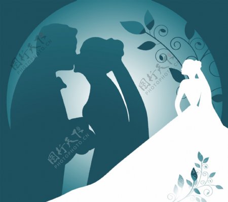 4款结婚婚礼主题插画矢量素材