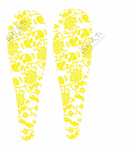 黄色花纹图片