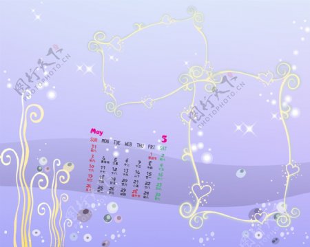 2009年日历模板2009年台历psd模板可爱天使梦的季节全套共13张含封面