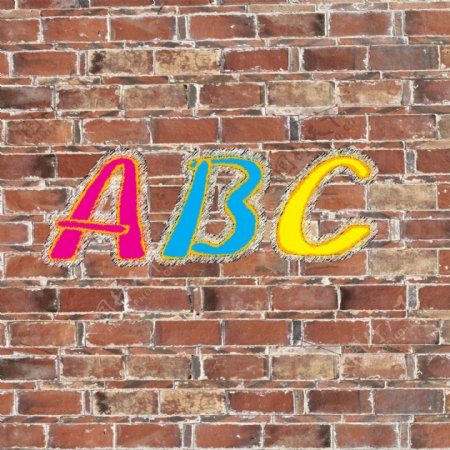 abc墙面字体图片