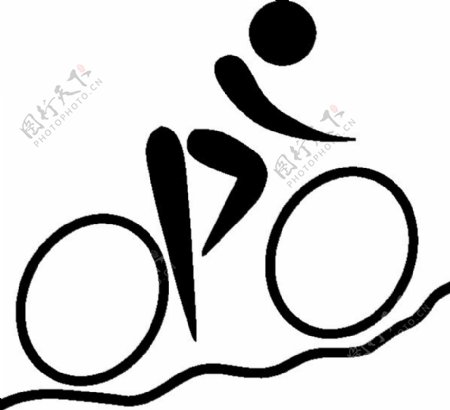 奥运会自行车山地自行车象形艺术剪辑