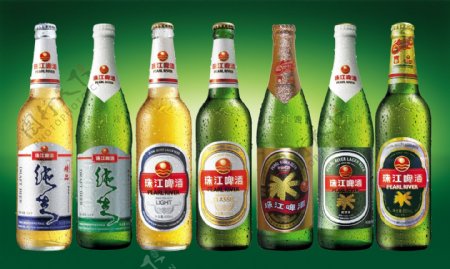 珠江啤酒六酒瓶图片