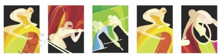 都灵冬季残奥会拟人体育图标图片