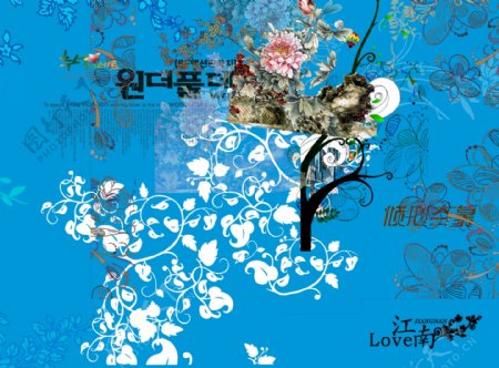 欧式韩式花纹花图片