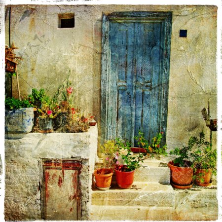 希腊村庄图片