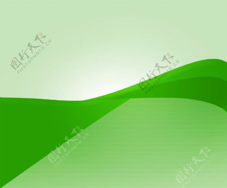 绿色浪潮的抽象形状的背景