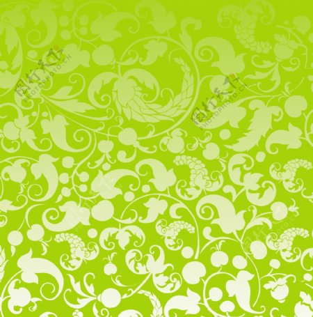 绿色自然动感线条绿叶矢量素材