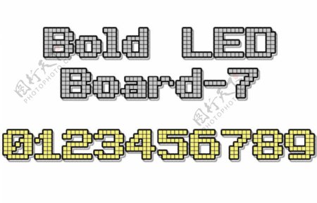 大胆的LEDboard7字体