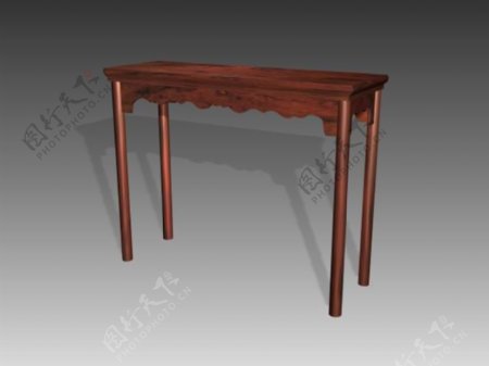 中式桌子3d模型家具3d模型5