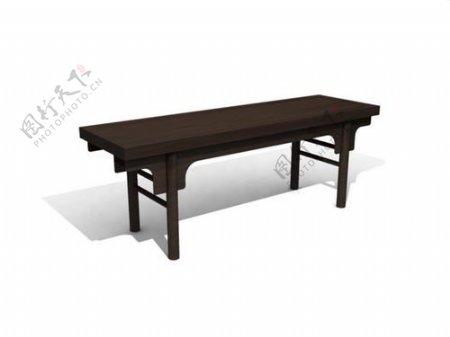 中式桌子3d模型桌子效果图16