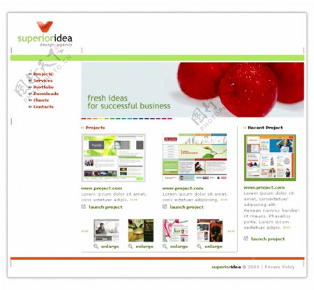 商务创意网页模版图片
