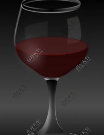 红葡萄酒杯的矢量图形