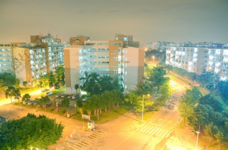 广外夜景图片