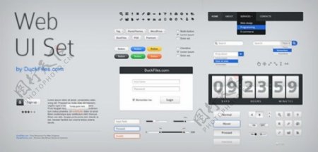 网页UI设计psd素材