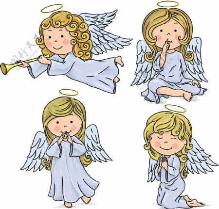 卡通小天使矢量图片