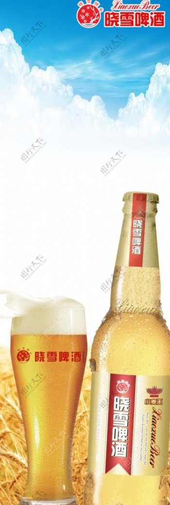 晓雪啤酒海报图片