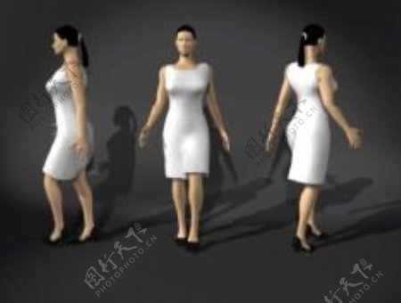 人物女性3d模型设计免费下载3d人体效果38