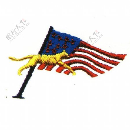 绣花图标色彩美国国旗免费素材
