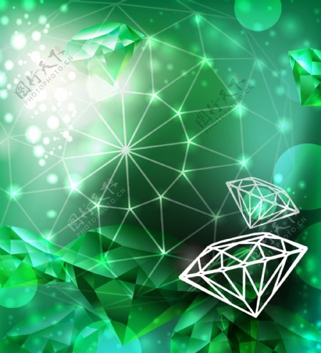 绿色的钻石矢量素材03