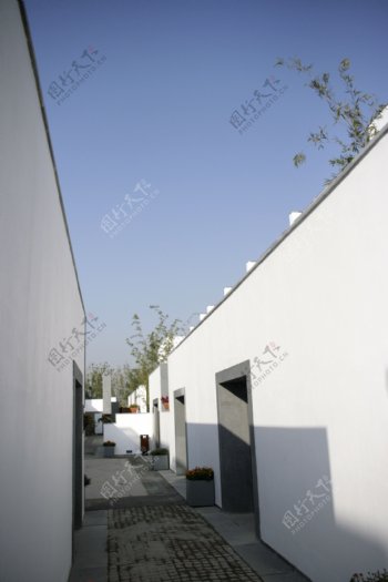 围墙古典雅韵现代楼盘庭院效果图片