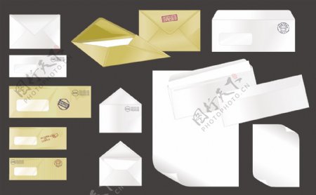 纸张信纸信封设计矢量素材