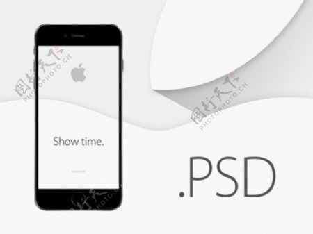 黑色款苹果iPhone6模型PSD素材