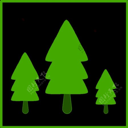 生态绿色树木图标