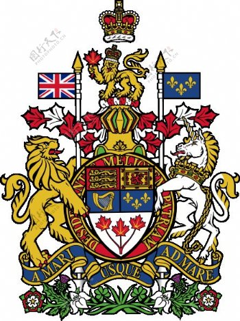 加拿大国徽的剪贴画