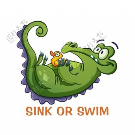 位图热门游戏鳄鱼小顽皮爱洗澡鳄鱼鸭子免费素材
