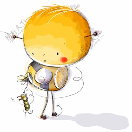 位图抽象动物蚂蚁色彩黄色免费素材