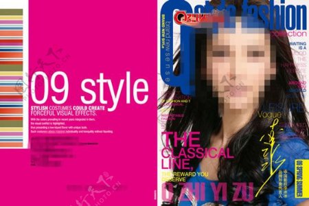 外国时尚杂志封面PSD模板