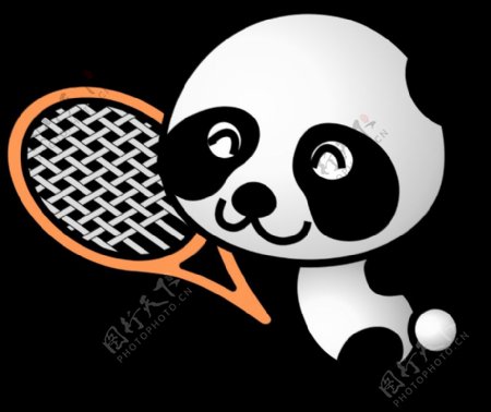 网球的熊猫