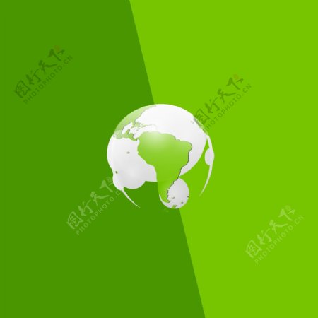 绿叶地球图片