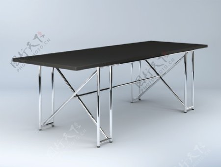 双腿x形桌子ClassiconDoubleXtable3Dmodel
