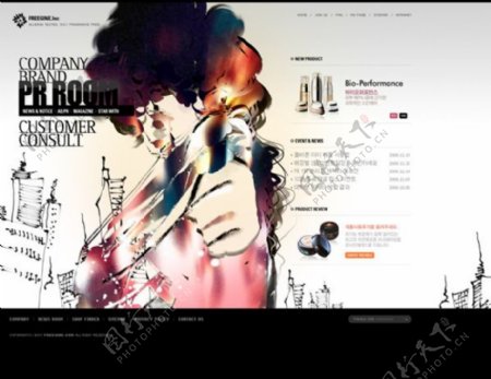 化妆品网页设计psd素材