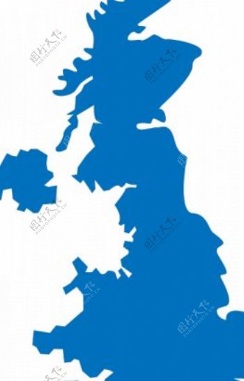 英国地图矢量图像