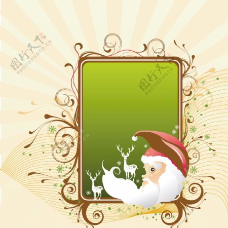 2009圣诞节矢量素材圣诞老人矢量底纹韩国矢量纹理背景