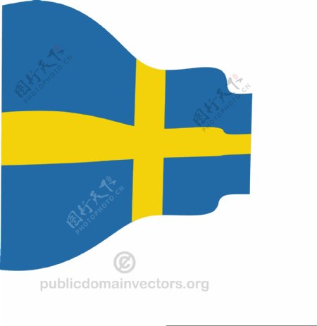 波浪形的瑞典国旗