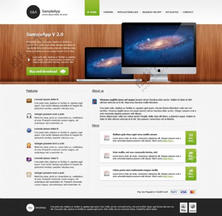 macapp网站设计PSD模板