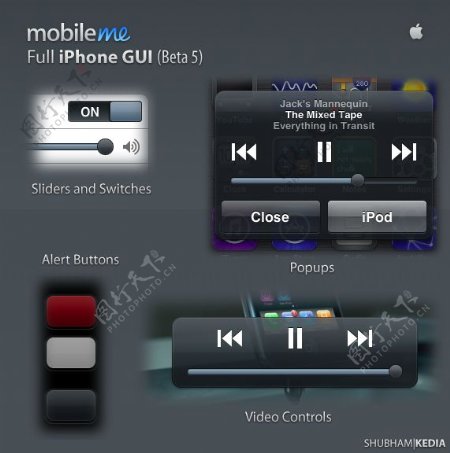 MobileMe全iPhoneGUIPSD