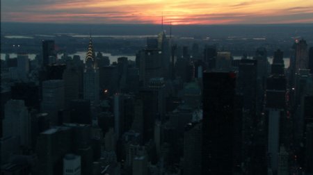 在纽约市航空6股份的视频片段日落视频免费下载