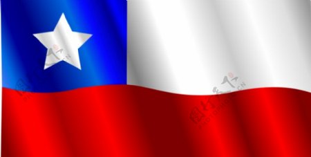 智利挥舞着国旗矢量图像