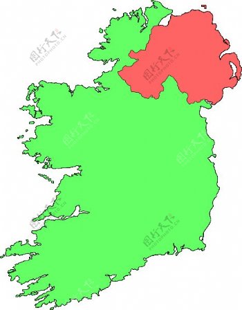 爱尔兰等高线地图剪贴画