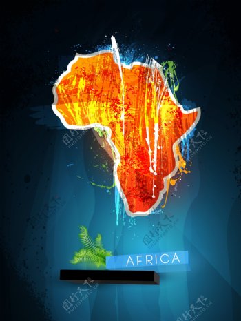 彩色地图AFRICA