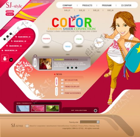 韩国矢量设计素材网页网页设计网页模板图片